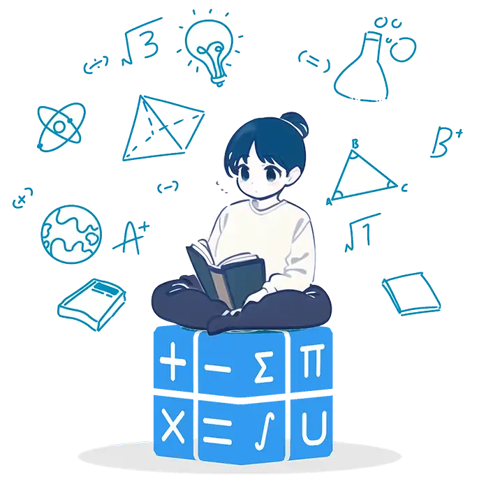 AI tutor illustration showing personalized math learning assistant ready to help students